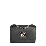 Black Leather Louis Vuitton Twist