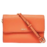 Orange Leather DKNY Crossbody Bag