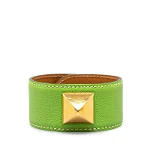 Green Leather Hermès Bracelet