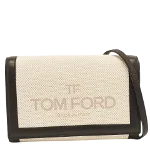 Beige Canvas Tom Ford Wallet