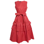 Red Fabric Carolina Herrera Dress