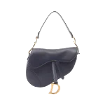 Blue Leather Dior Saddle Bag