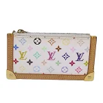 White Canvas Louis Vuitton Pochette Clés