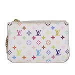 White Canvas Louis Vuitton Pochette Clés