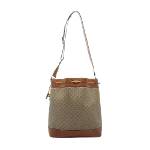 Brown Canvas Celine Big Bag Bucket