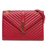 Red Leather Yves Saint Laurent Crossbody Bag