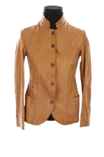 Brown Leather Jil Sander Jacket