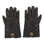 Black Leather Gucci Gloves