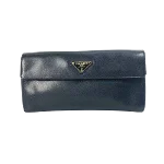 Black Leather Prada Clutch