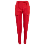 Red Fabric Valentino Pants