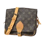 Brown Canvas Louis Vuitton Cartouchiere