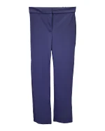 Navy Polyester Theory Pants