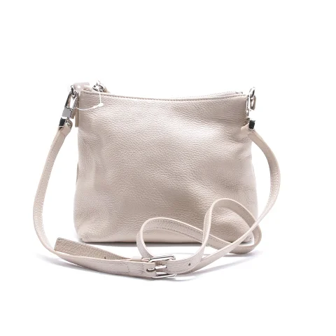Beige Leather Coccinelle Crossbody Bag