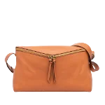 Brown Leather MCM Crossbody Bag