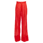 Red Fabric Celine Pants