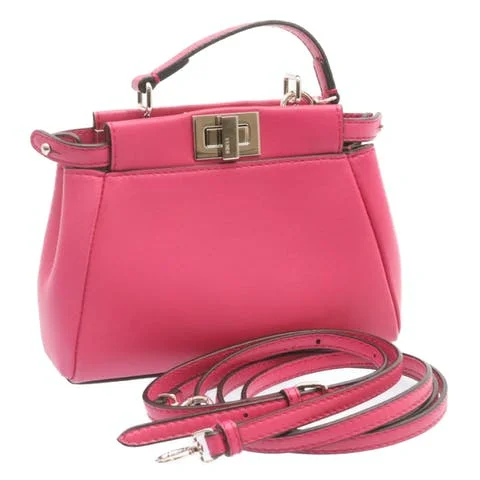 Pink Leather Fendi Shoulder Bag