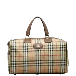 Beige Canvas Burberry Handbag