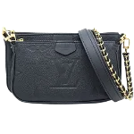 Black Canvas Louis Vuitton Pochette Accessoires