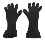 Black Fabric Armani Gloves