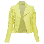 Yellow Leather Balenciaga Jacket