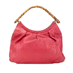 Pink Leather Gucci Bamboo