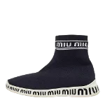 Black Fabric Miu Miu Sneakers