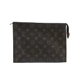 Brown Canvas Louis Vuitton Poche Toilette