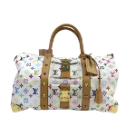 White Canvas Louis Vuitton Keepall