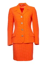 Orange Cotton Versace Suit