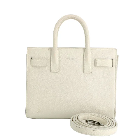 White Leather Saint Laurent Handbag