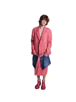 Pink Wool Loewe Coat