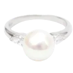 Silver Pearl Tasaki Ring