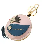 Pink Leather Burberry Key Holder