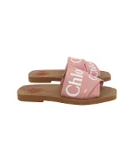 Pink Canvas Chloé Sandals