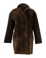 Brown Fur Sandro Coat
