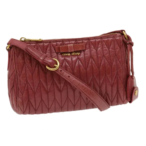 Pink Leather Miu Miu Shoulder Bag