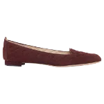 Burgundy Suede Manolo Blahnik Flats