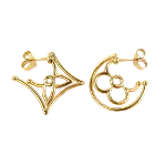 Gold Metal Louis Vuitton Earrings