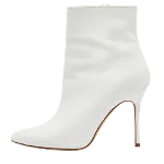 White Leather Manolo Blahnik Boots