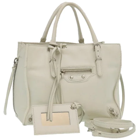 White Leather Balenciaga Handbag