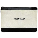 Beige Canvas Balenciaga Clutch