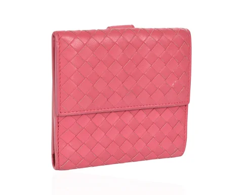 Pink Leather Bottega Veneta Wallet