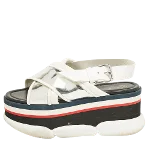 White Leather Moncler Sandals