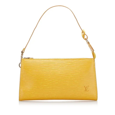 Yellow Leather Louis Vuitton Pochette Accessoires