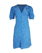 Blue Fabric Staud Dress