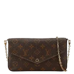 Brown Canvas Louis Vuitton Pochette Felicie