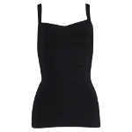 Black Fabric Hervé Léger Top