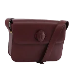 Burgundy Leather Cartier Shoulder Bag