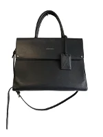 Black Leather Karl Lagerfeld Handbag