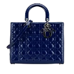 Blue Leather Dior Lady Dior